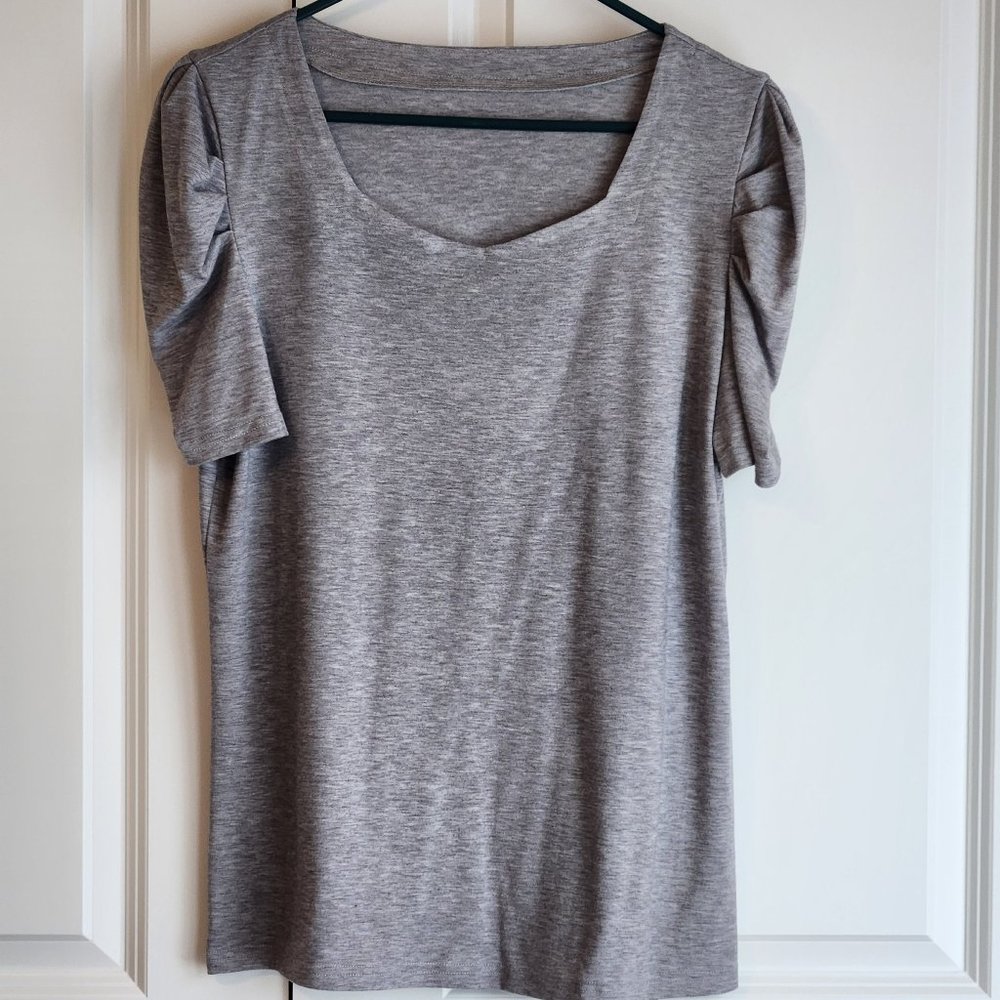 MYHALF brand puffed sleeve,  V neck t- shirt,  Size M